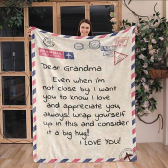 Blanket for Grandma Mothers Day Birthday Christmas from Granddaughter Grandson - Thegiftio UK