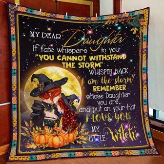 Blanket - Halloween To My Daughter My Little Witch Fleece Blanket Gift For Christmas, Home Decor - Thegiftio UK
