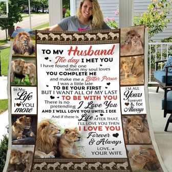 Blanket For Husband I Want All Of My Last To Be With You - Wife To Husband Blanket - Thegiftio UK