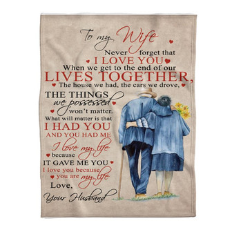 Blanket - To My Wife Blanket Lives Together Fleece Blanket Gift For Christmas, Home Decor Bedding Couch - Thegiftio