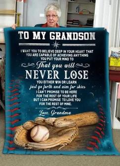 Blanket - To My Grandson You Will Never Lose Blanket - Christmas Gift For Christmas, Home Decor - Thegiftio UK