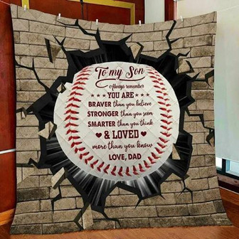 Blanket - Baseball Print Blanket To My Son Gift All Season Throw Blanket For Gift For Christmas, Home Decor - Thegiftio UK