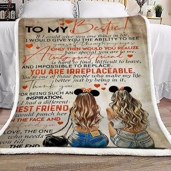 Blanket - Best Friend Fleece Blanket To My Bestie - Gift For Friend Gift For Christmas, Home Decor - Thegiftio UK