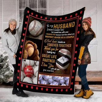 Blanket - Baseball To My Husband Gs-Cl-Dt0903 Blanket Gift For Christmas, Home Decor Bedding Couch Sofa Soft - Thegiftio UK
