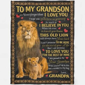 Blanket - To my Grandson I Believe In You Blanket Gift For Christmas, Home Decor Bedding Couch Sofa Soft - Thegiftio UK