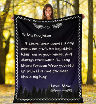 Blanket - To My Daughter A Letter From Mom Fleece Blanket Gift For Christmas, Home Decor Bedding Couch - Thegiftio UK