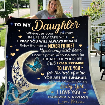 Blanket Mom To Daughter, To My Daughtre Blanket From Mom Half Moon Art - Thegiftio