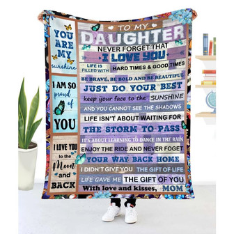 Blanket Mom To Daughter Never Forget That I Love You - Thegiftio UK