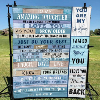 Blanket Mom To Daughter Never Forget That I Love You - Thegiftio UK