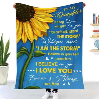 Blanket Mom To Daughter Half-sunflower If They Whisper To You - Thegiftio UK