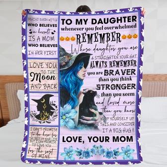 Blanket Mom To Daughter Halloween Remember Whose Daughter You Are And Straighten Your Crown - Thegiftio UK