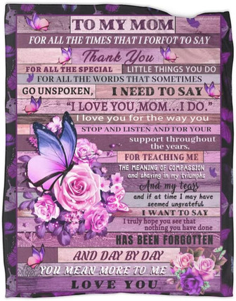 Blanket for Mom from Daughter, Mothers Day Birthday Gifts for Mom Flannel Soft Fleece Bed Blanket - Thegiftio UK