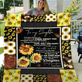 Blanket Mom To Daughter My Love For You Is Forever Sunflower - Thegiftio UK