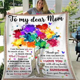 Blanket For Mom From Daughter Mother Day Gift I Am Because You Are So Much - Thegiftio UK