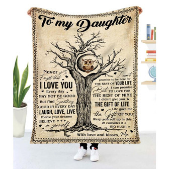 Blanket Mom To Daughter Owl Never Forget That I Love You - Thegiftio UK