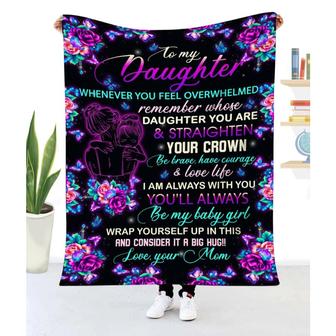 Blanket Mom To Daughter Purple Whenever You Feel Overwhelmed - Thegiftio UK