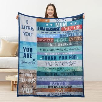Blanket to My Mom from Daughter Son - Mother's Day Blanket - Thegiftio UK