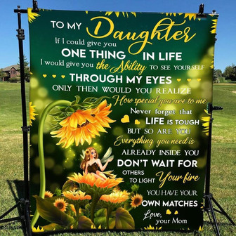 Blanket Mom To Daughter Sunflower If I Could Give You One Thing In Life - Thegiftio