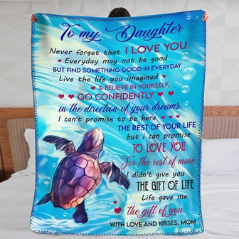 Blanket Mom To Daughter Turtle Never Forget That I Love You - Thegiftio UK