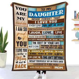 Blanket Mom To Daughter Wooden Never Forget That I Love You - Thegiftio UK