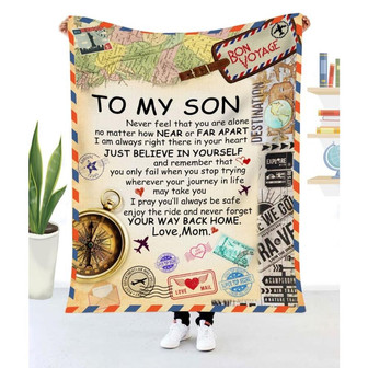 Blanket Mom To Son Never Feel That You Are Alone - Thegiftio UK