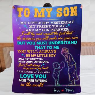 Blanket Mom To Son My Little Boy Yesterday My Friend Today And My Son Forever - Thegiftio UK