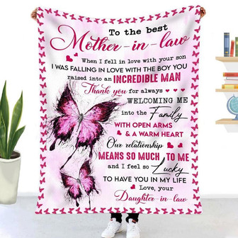 Blanket To Mother-In-Law Butterfly When I Fell In Love With Your Son - Thegiftio UK