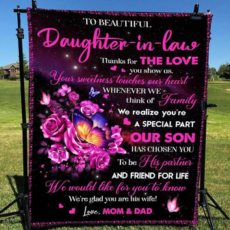 Blanket Mother-In-Law To Daughter-In-Law Thanks For The Love You Show Us - Thegiftio UK