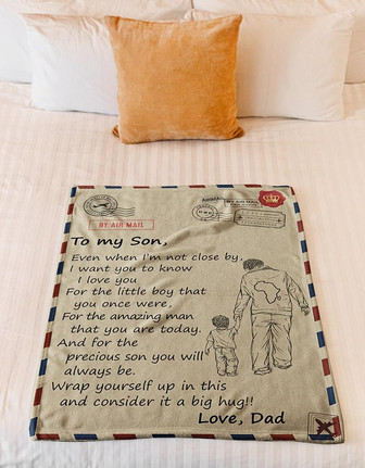 Blanket - Whenever You Feel - Dad To My Son Fleece Blanket Gift For Christmas, Home Decor Bedding Couch - Thegiftio UK