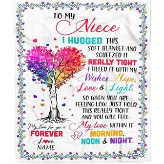 Blanket to My Niece Blanket from Aunt Auntie Uncle I Hugged This Soft Blanket Niece Birthday Blanket - Thegiftio UK