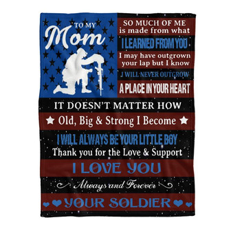 Blanket - Soldier Blanket, To My Mom Your Soldier Fleece Blanket Gift For Christmas, Home Decor - Thegiftio UK