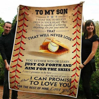 Blanket - Baseball Gift To My Son Baseball Blanket Gift For Christmas, Home Decor Bedding Couch Sofa Soft - Thegiftio UK