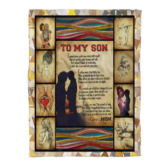 Blanket - To My Son Fleece Blanket From Mom Gift For Christmas, Home Decor Bedding Couch Sofa Soft and Comfy - Thegiftio UK
