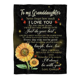Blanket - To My Granddaughter Fleece Blanket Letter From Grandma Gift For Christmas, Home Decor - Thegiftio UK