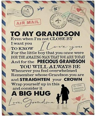 Blanket - To My Grandson Even When I'm Not Close By I Want You Blanket Gift For Christmas, Home Decor - Thegiftio UK