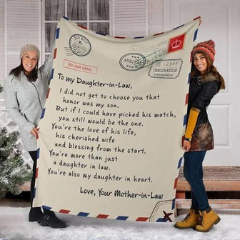 Blanket - To My Daughterinlaw I Love You Message 1 Blanket Gift For Christmas, Home Decor Bedding Couch - Thegiftio