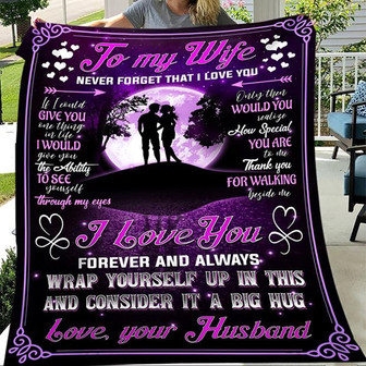 Blanket - To My Wife I Love You Forever & Always Gift For Wife Fleece Blanket Gift For Christmas, Home Decor - Thegiftio UK