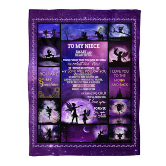 Blanket - To My Niece Smart And Beautiful Personalized Name Blanket Gift For Christmas, Home Decor - Thegiftio UK