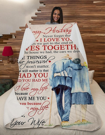 Blanket - To My Husband Blanket Lives Together Fleece Blanket Gift For Christmas, Home Decor Bedding Couch - Thegiftio