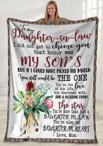 Blanket - To My Daughter In Law Throw Blanket Gift For Christmas, Home Decor Bedding Couch Sofa Soft - Thegiftio UK