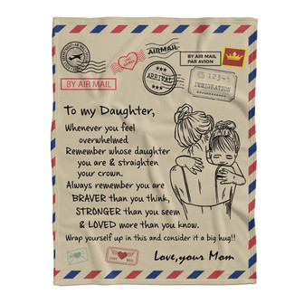 Blanket - Mom To My Daughter Mail Blanket Fleece Blanket Gift For Christmas, Home Decor Bedding Couch - Thegiftio UK
