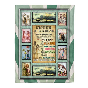 Blanket - To My Beautiful Sister Gift Gift For Christmas, Home Decor Bedding Couch Sofa Soft and Comfy - Thegiftio UK