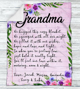 Blanket - To My Grandma Throw Blanket Gift For Christmas, Home Decor Bedding Couch Sofa Soft and Comfy - Thegiftio UK
