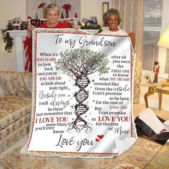Blanket - Blanket For Grandson- To My Grandson Love You Gift For Christmas, Home Decor Bedding Couch - Thegiftio UK