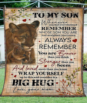 Blanket - To My Son Tigers Fleece Blanket - Gift For Son From Mom Gift For Christmas, Home Decor - Thegiftio UK