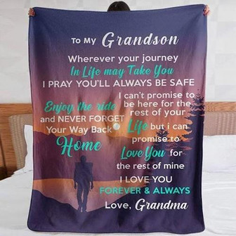 Blanket - To My Grandson From Grandma Blankets Christmas Gift For Christmas, Home Decor Bedding Couch - Thegiftio UK