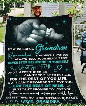 Blanket - Blanket To My Grandson Just Go Forth Gift For Christmas, Home Decor Bedding Couch Sofa Soft - Thegiftio UK