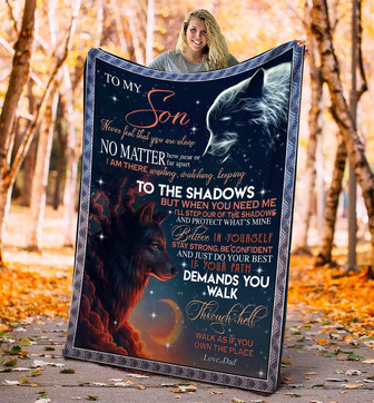 Blanket - To My Son Walk As If You Own The Place Fleece Blanket Gift For Son Gift For Christmas, Home Decor - Thegiftio UK