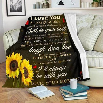 Blanket - To My Grandson Sunflower Blanket From Grandma Gift For Christmas, Home Decor Bedding Couch - Thegiftio UK