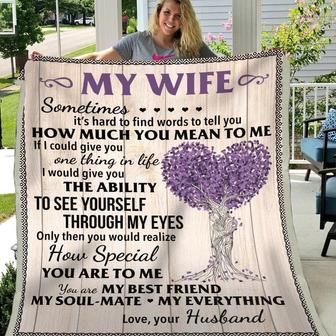 Blanket To Wife From Husband My Wife My Best Friend My Soulmate My Everything - Thegiftio UK